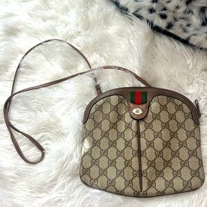 Authentic Vintage GUCCI GG Web Sherry Shoulder Crossbody Bag